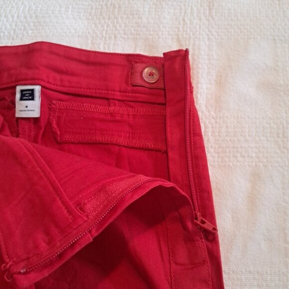 Janie and Jack girls size 4 red pants with stretch. Side zipper, adjustable 2018 - Picture 3 of 7